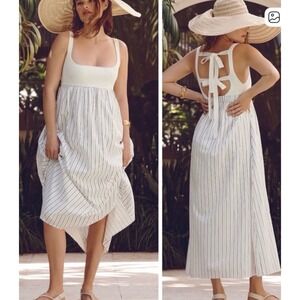 English Factory Sleeveless
Square-Neck Twofer Midi Dress Size Small NWT